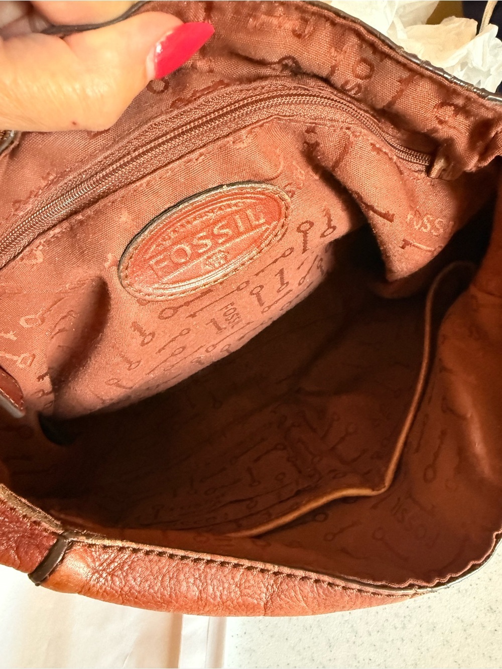 Vintage Reissue Fossil Leather Saddle Shoulder/crossbody Bag - Picture 14 of 16